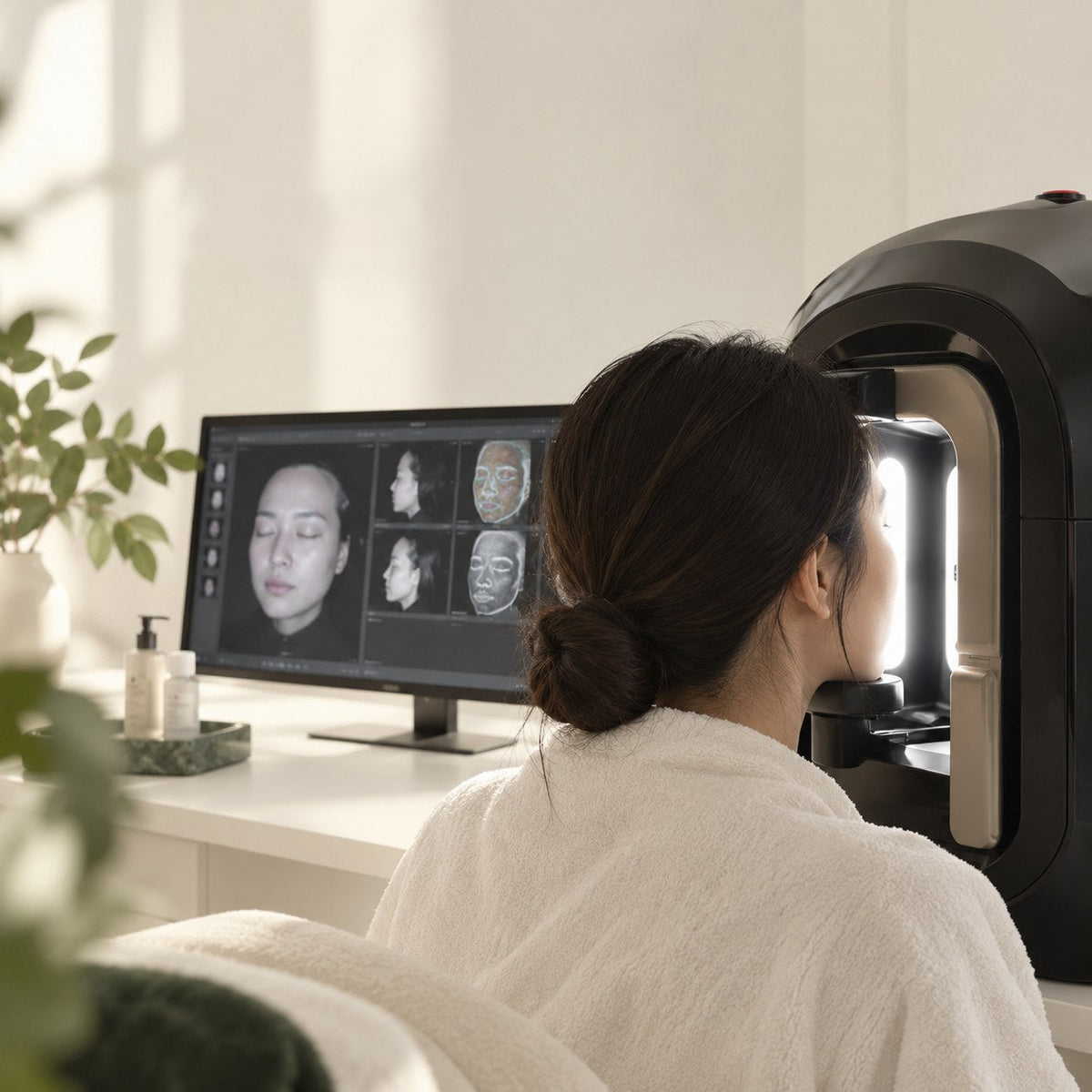 MetaVu 3D skin analysis at Astele Beauty & Wellness — included with your first facial, then every 4 months